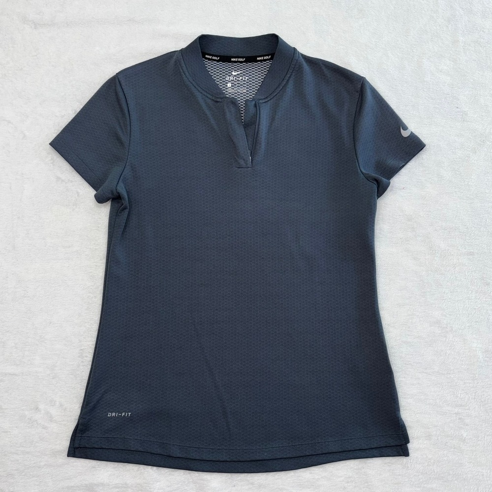 Nike Golf Dri-FIT Women's golf Short Sleeve Blade Collar Zip Polo Shirt‎